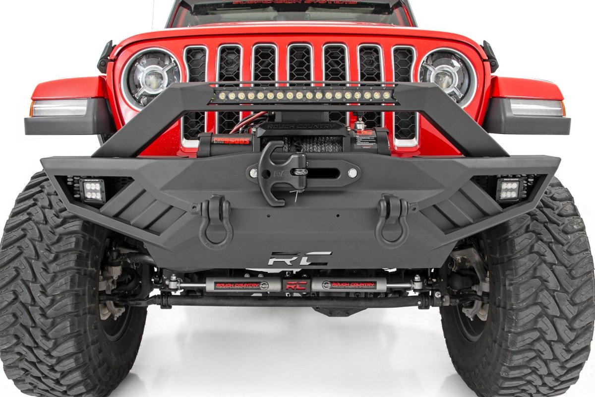 Jeep Gladiator Front Winch Bumper - Rough Country - Full Width Off-Road - '20-'23